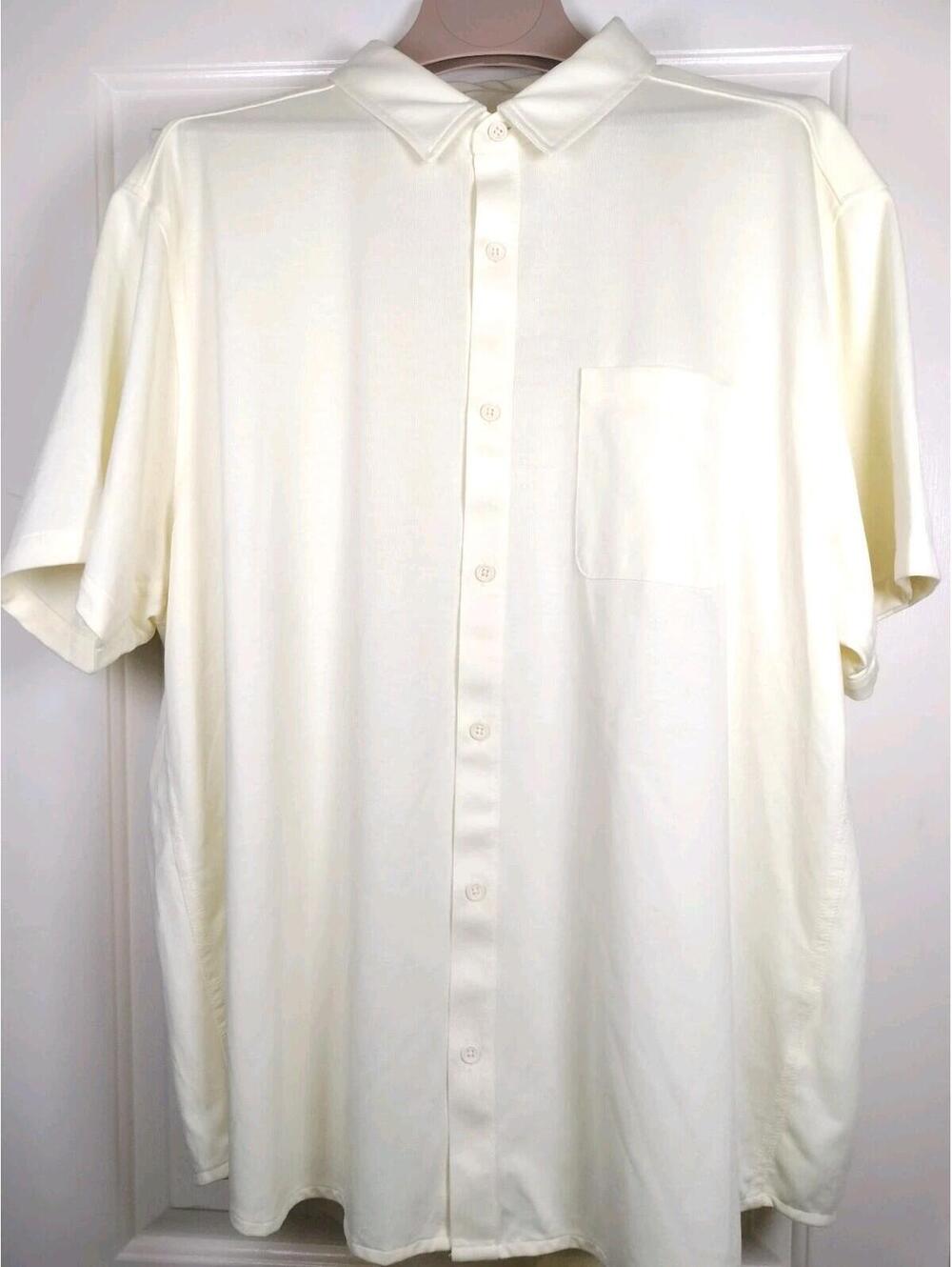 VRST Men's‎ Limitless SS Button Down Shirt XXL Yellow Performance Stretch Pique